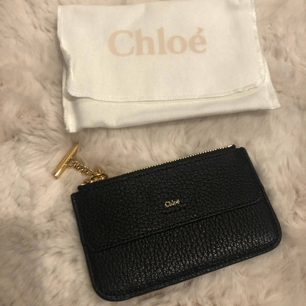 Chloe Drew Textured Leather Cardholder